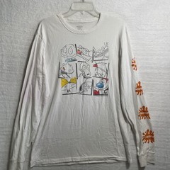Nighty Fine Nickelodeon Shirt Modern Single Stich Mens LT Tall Retro Long Slv