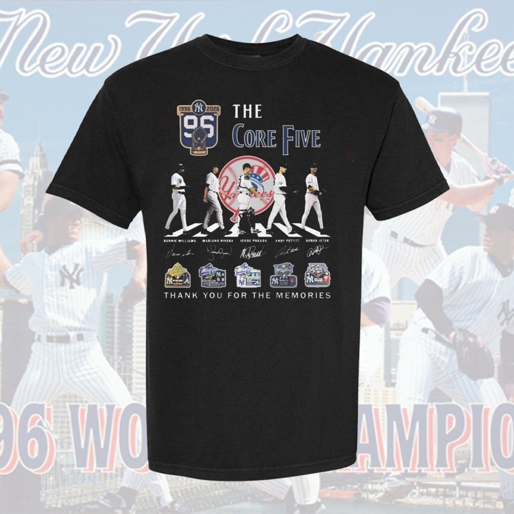 New York Yankees 1996-2026 The Core Five Abbey Road Thanks For The Memories