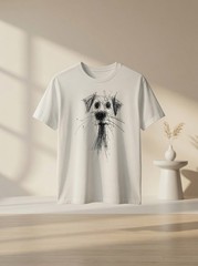 Dog Lover Abstract Scribble Art Cute Puppy Puppy Dog Lover Graphic Tee Gift