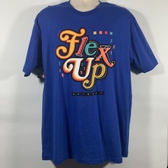 NEW Outrank FLEX UP Men’s XL Cotton Short Sleeve Graphic T-Shirt, Blue