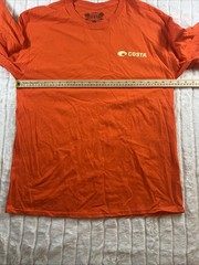 Costa Del Mar Long Sleeve T Shirt Orange Large Born On The Water Graphic