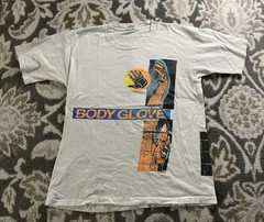 Vintage Body Glove Beach Volleyball T-Shirt Adult Size Large White Tee