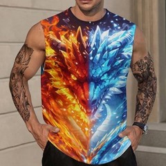 Printed Moisture Wicking 3D Tank Top