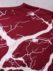 Coofandy Men’s Henley T-Shirt – Burgundy Lightning Graphic Size Large
