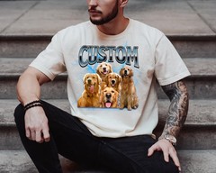 Custom Bootleg Dog Comfort Tee Personalized Pet Lover Shirt Gift