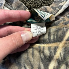 Vintage Mossy Oak Long Sleeve Shirt Mens XL Shadow Grass Camo Pocket Made in USA