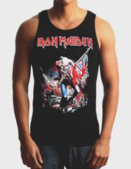 IRON MAIDEN TROOPER Heavy Metal Band Black Tank Top