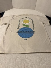 ALAB Be Your Own Ray Of F#cking Sunshine T-Shirt Off White L 2-Sided 100% Cotton