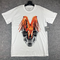 Mens shirt Sz large White Black Red Yellow Gray Kodak skull LOVE New With tags