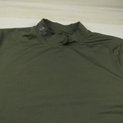 Under Armour Shirt Mens 2XL XXL Green Mock Cold Gear Fleece Long Sleeve
