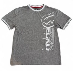 ECKO UNLTD MENS SIZE LARGE GRAY SHORT SLEEVE SHIRT WITH CUFFS