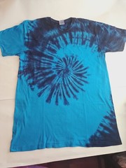 Tie Dye Mens T-Shirt Blank Tye Dyed Tee Spiral S, M, L,Handmadefromnigeria