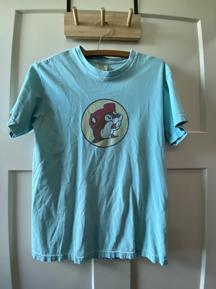 Comfort Colors Buc-ee’s Beaver Logo Graphic Print Crew Neck T-Shirt Men’s S