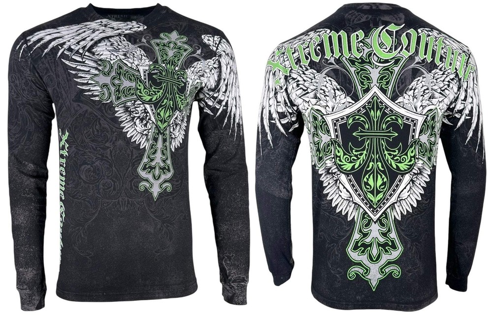 Xtreme Couture by Affliction Men’s T-Shirt Long View Biker Cross S-5XL