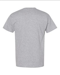 Hanes 5170 5XL EcoSmart Crewneck Short Sleeve Tee Pit to Pit 31″ Light Steel