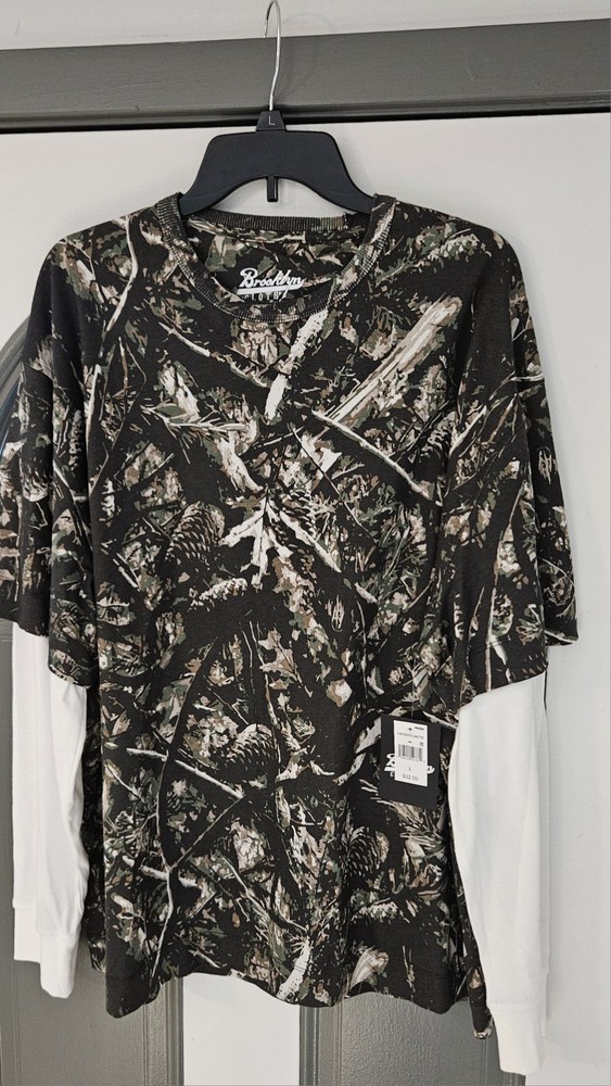 Brooklyn Cloth long sleeve camouflage shirt features a layered design Camo Sz L