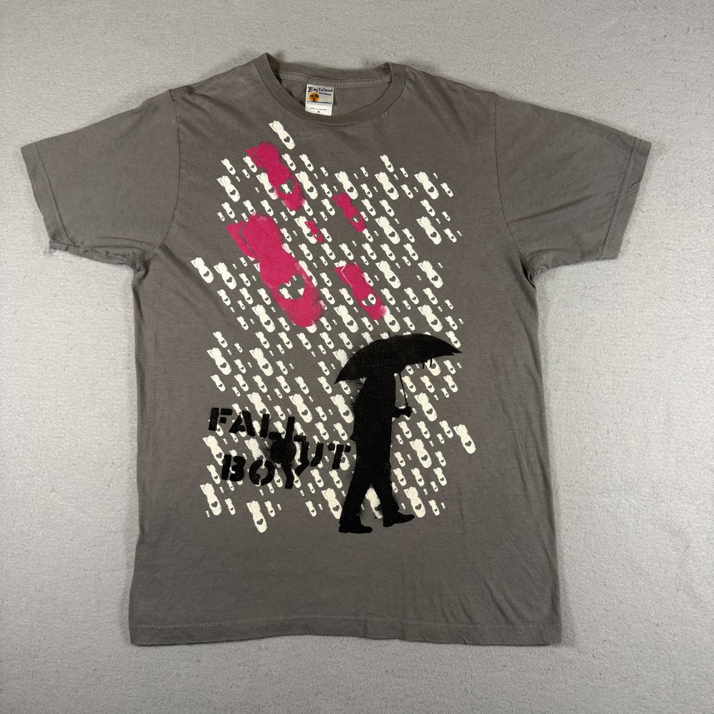 Fallout Boy T-Shirt Men’s M Grey Band Music Vintage Y2K