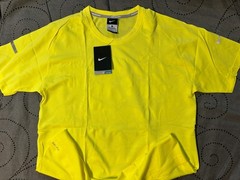 NIKE MILER VINTAGE RUNNING BODY MAP #700 YELLOW GRAY NYLON SHIRT SIZE L MEN $75