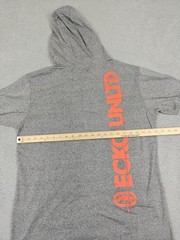 Ecko Unltd Shirt Mens Large Gray Marled Short Sleeve Hoodie Graphic EO12K821