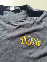 Men’s Lucy’s Fur Coat T-Shirt Black Spell-Out NO SIZE 90s San Diego Grunge Rock