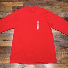 Vintage Fruit Of The Loom Mock Neck Long Sleeve Tee Shirt Mens Medium FOTL New