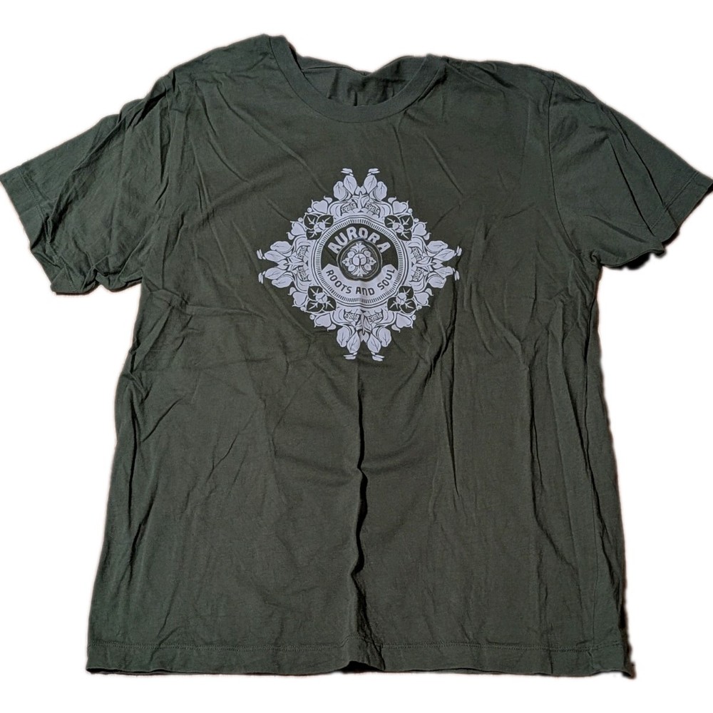 Aurora Innovations Roots And Sould Green T Shirt Size Large Hydro Hydroponics
