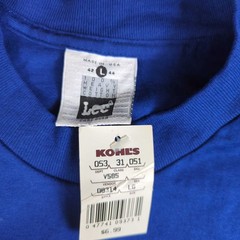 NOS 1990s Lee Jeans Blue T-Shirt Size Large 42/44