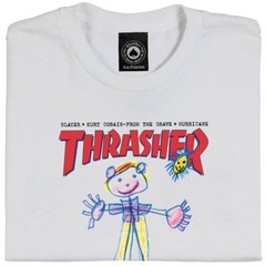 Thrasher Magazine KID COVER Skateboard T Shirt WHITE