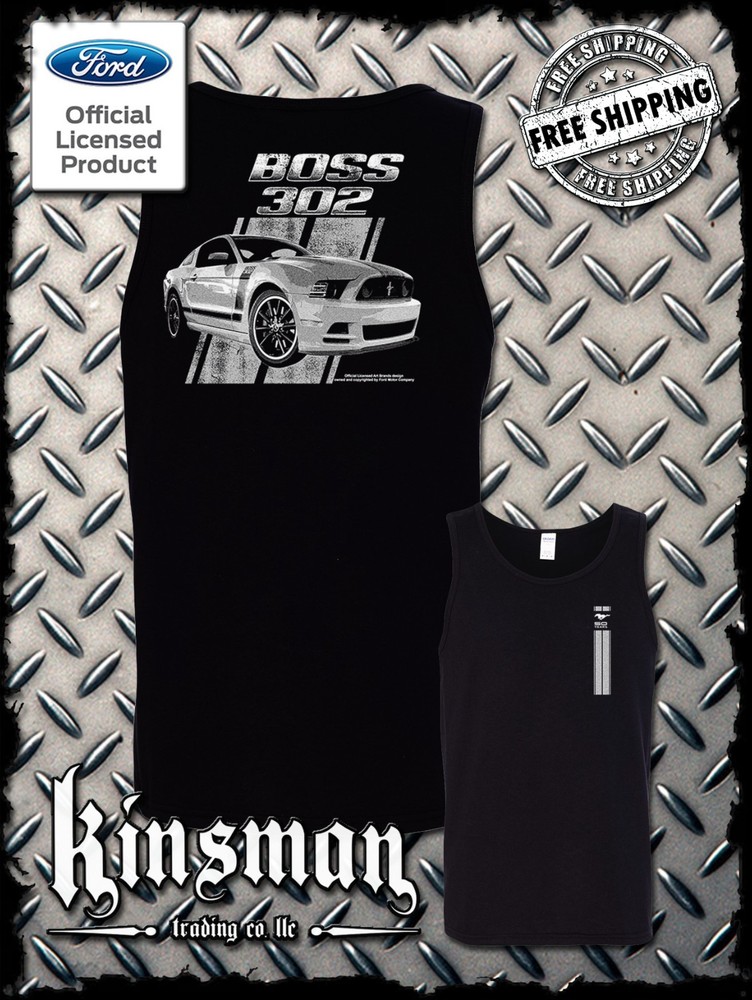 Ford Boss 302 Mustang 50 Years 2-Sided Tank Top T-Shirt – Official Licensed