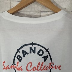 Mens BANDA NA RUA T Shirt Top Medium SAMBA HONLEY White