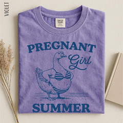 Pregnant Girl Summer Shirt Funny Goose Graphic Maternity T Shirt Mom To Be