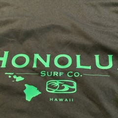 Honolua Surf Co Rash Guard Mens 2XL Black SS Stretch Shirt Beach Hawaii