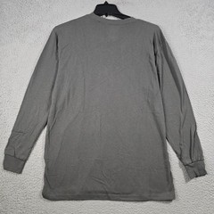 Dickies Logo SHIRT Mens MEDIUM M Gray Casual Work Relaxed Fit Long Sleeve NWT