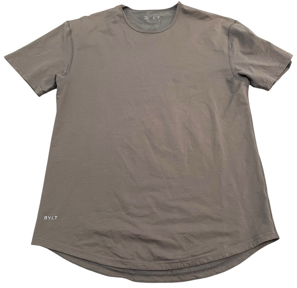 BYLT Premium Basics Brown Drop Cut s/s Lux Crew Neck Tee T-Shirt mens XL