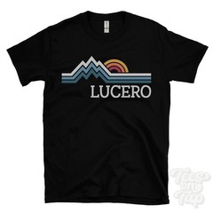 LUCERO T-SHIRT RETRO LOGO PARODY new mexico mora san miguel usa