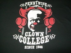 Pennywise Clown College Short Sleeve Solid Black Graphic T-Shirt – Men XL