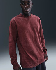 HV0127-619 Nike Sportswear Premium Essentials Loose Fit LS Shirt Red Mens S Vary