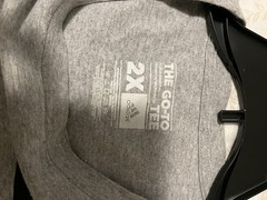 adidas The Go-To Tee Men’s 2XL Gray Crew Neck Flag Graphic Jersey T-Shirt