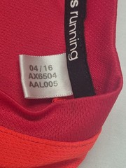 Adidas Response Climalite Running Shirt Mens Large Red/Orange Athletic Tee Gym