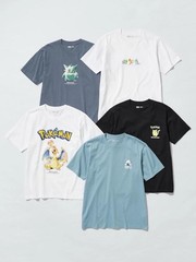 5 pack Pokémon UNIQLO Pokemon T Shirt Pikachu Gengar Snorlax Japan M US S Small