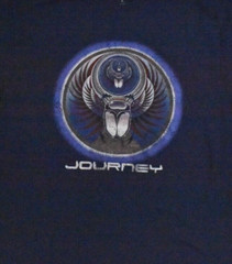 Journey Mens Captured Rock Band Album Cover Navy Shirt New S-2XL