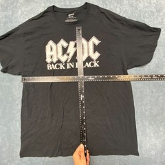AC/DC Back In Black Band T Shirt Mens XL Black Graphic Rock Music Short Sleeve