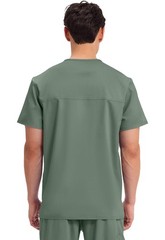 Scrub top for Men V-Neck with 3 Pockets, Knit Details, Soft, Durable, Breatha…