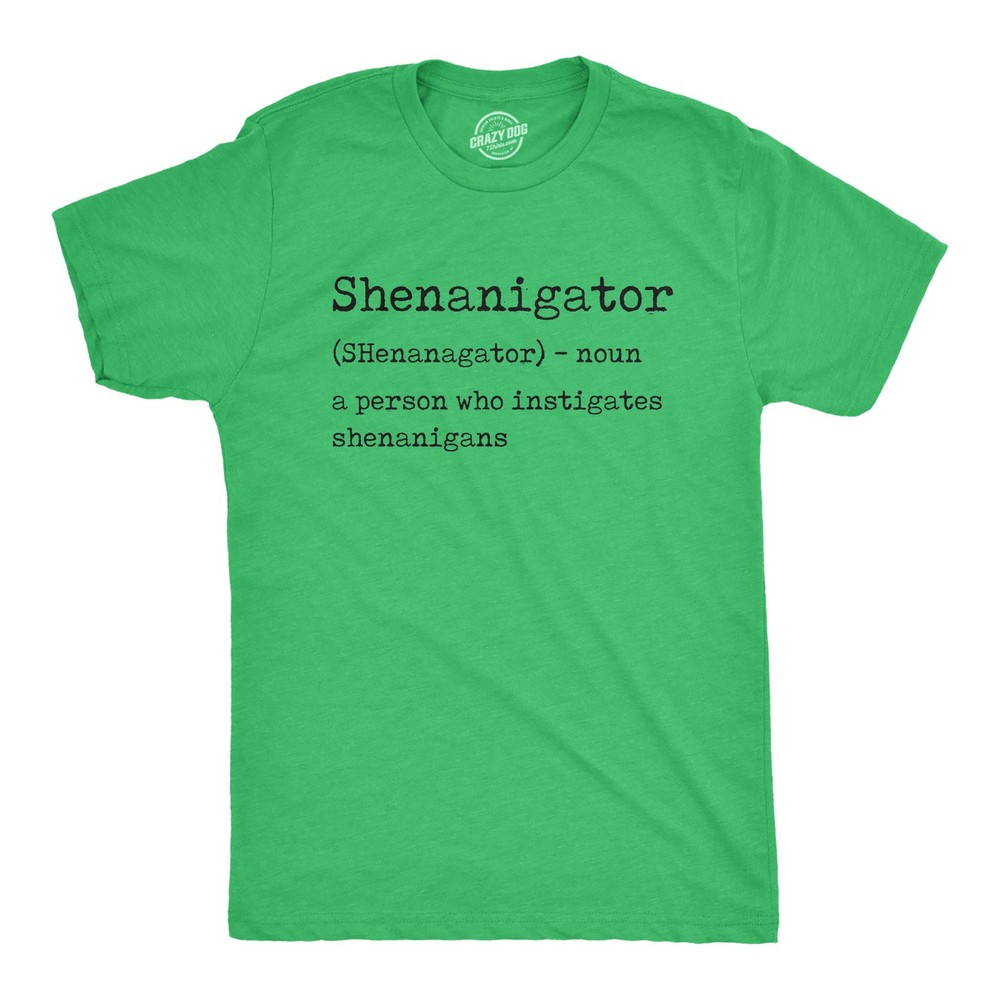 Mens Shenanigator T Shirt Funny St Patricks Day Party Parade Graphic Novelty Tee