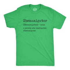 Mens Shenanigator T Shirt Funny St Patricks Day Party Parade Graphic Novelty Tee