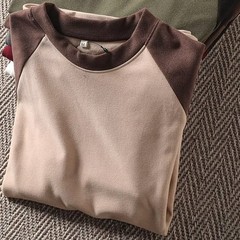 Double-sided Fleece Shirt Raglan Sleeve Shirt Easy Care And Maintenance