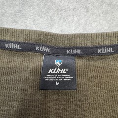 Kuhl Enticer Henley Shirt Men Medium Green Thermal Long Sleeve Stretch Baselayer