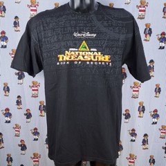07 Disney National Treasure Book of Secrets movie promo black & gray XL t-shirt