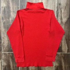 VTG Snowdrift Thermal Men’s M Red Polycotton Turtleneck Waffle-Knit Long-Sleeve