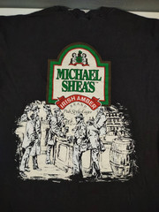 Vintage Michael Shea’s Irish Amber Pub Style Lager Black Single Stitch Shirt XL
